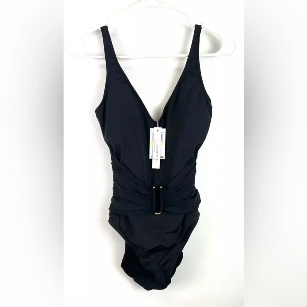 Bleu Rod Beattie Womens All About You Mio One Piece Swimsuit Black Size 4